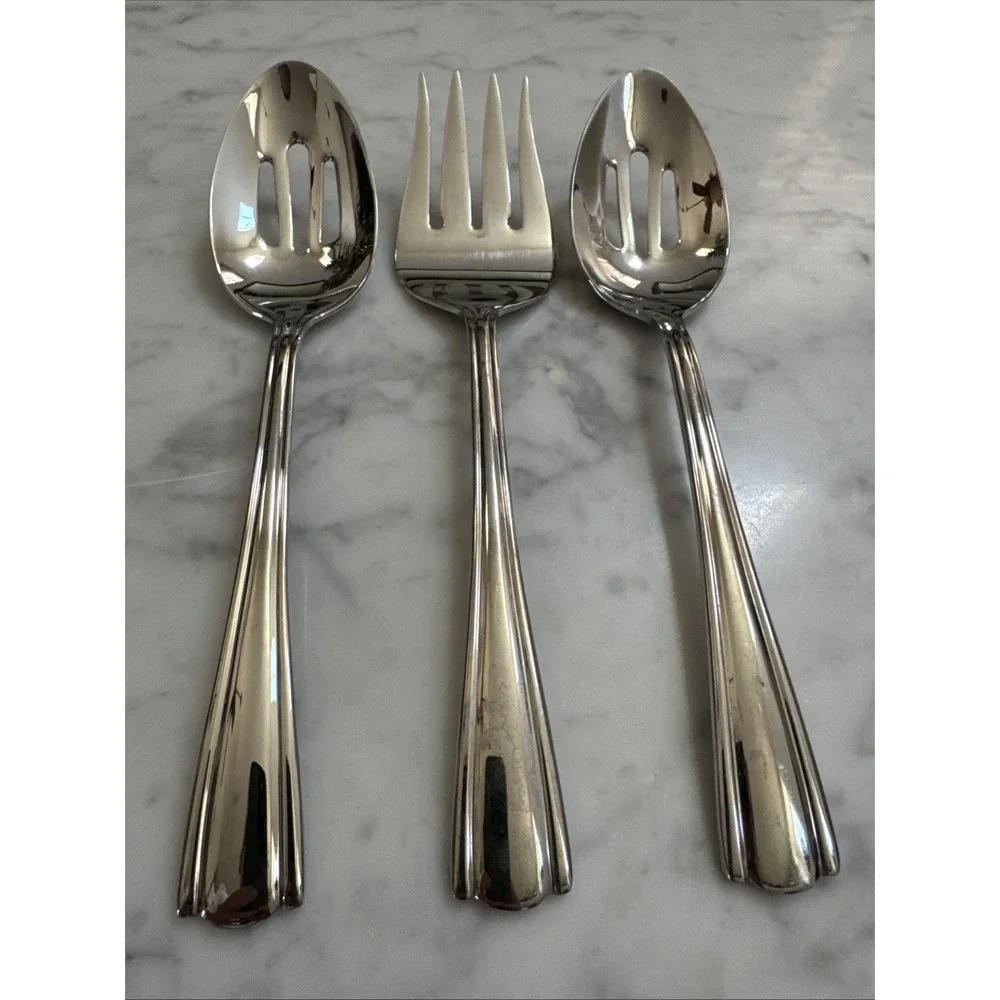 Elana by Hampton Silversmiths 18/10 Stainless Serving Pieces Lot Of 3
